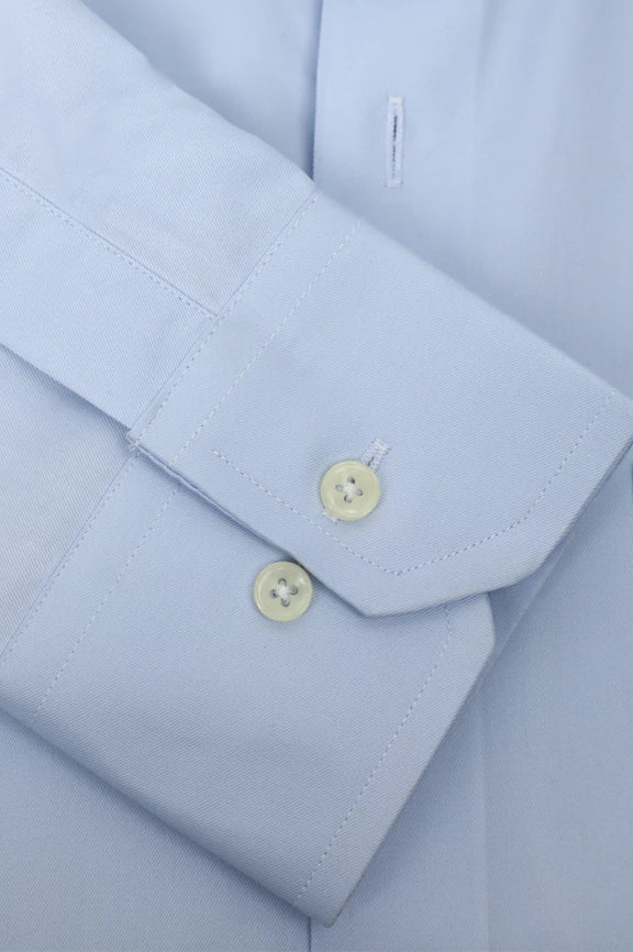 Sky Blue Twill Textured Formal Shirt - Image 3