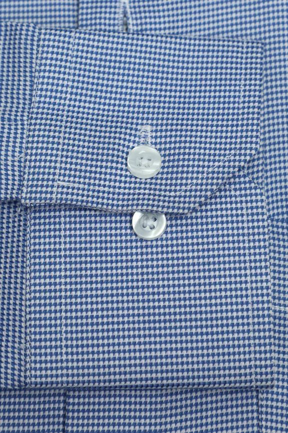 Blue Dobby Self Formal Shirt - Image 3