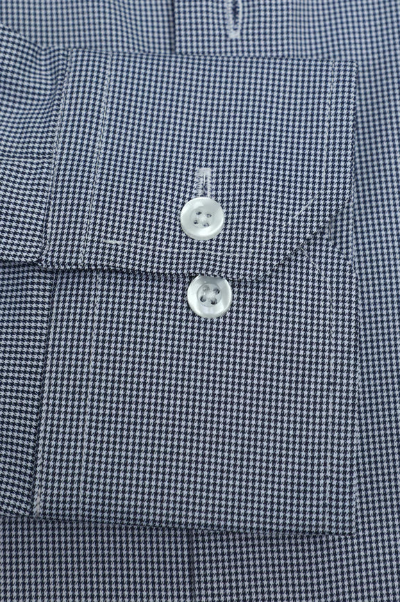 Dark Blue Dobby Self Formal Shirt - Image 3