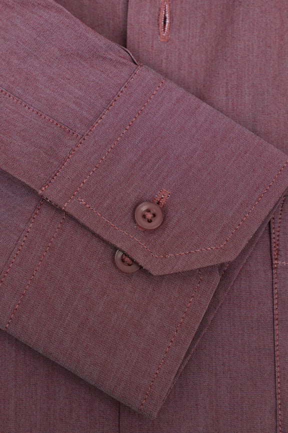Maroon Self Textured Formal Shirt - Image 3