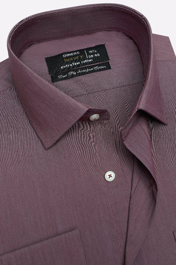 Maroon Dobby Formal Shirt - Image 2