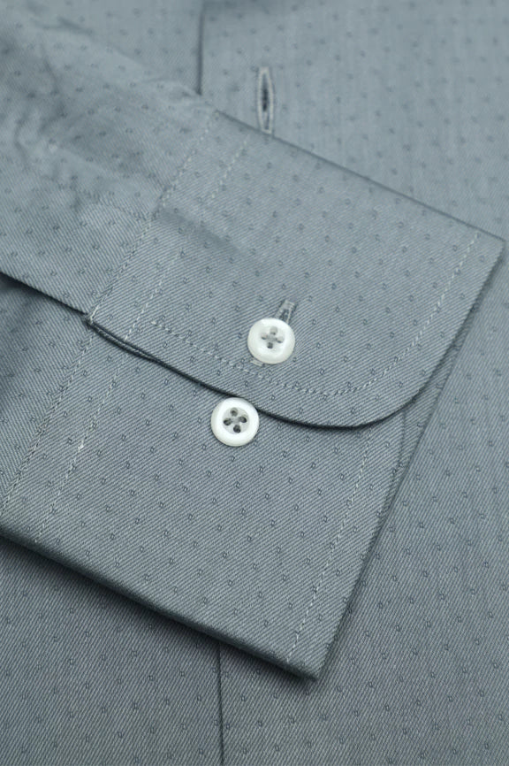 Grey Dobby Formal Shirt - Image 3