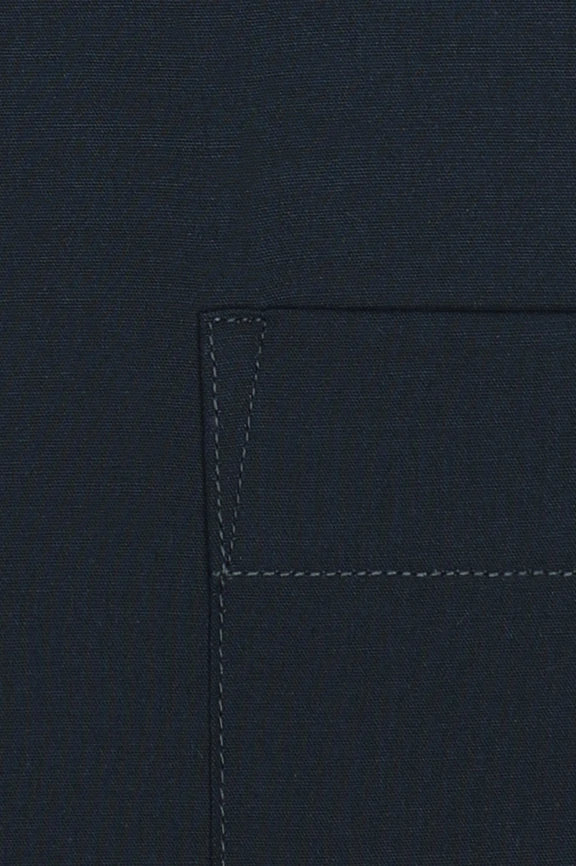 Navy Blue Self Textured Formal Shirt - Image 4