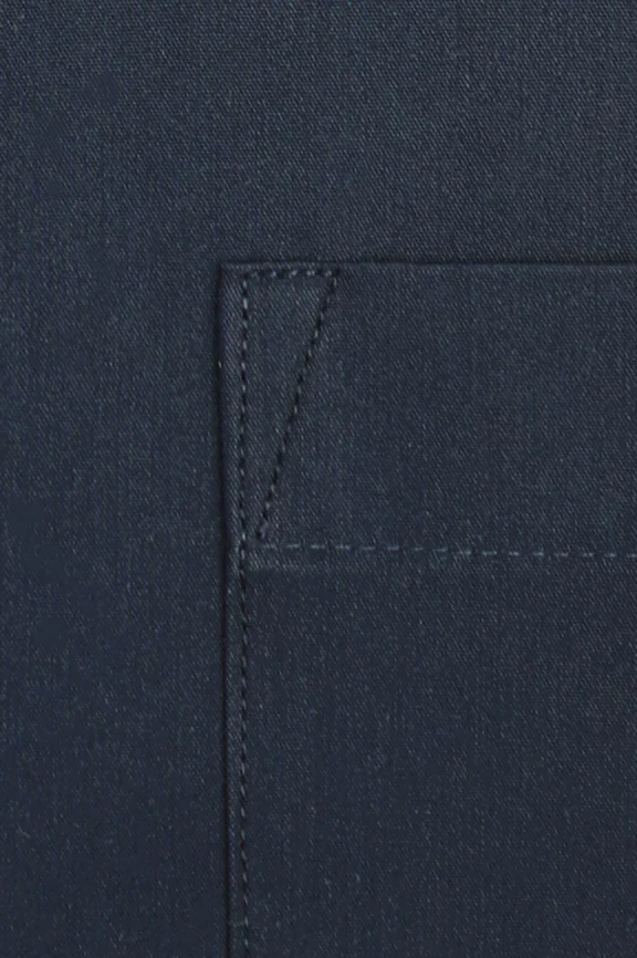 Navy Blue Self Textured Formal Shirt - Image 4