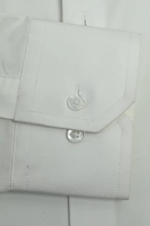 White Plain Formal Shirt - Image 3