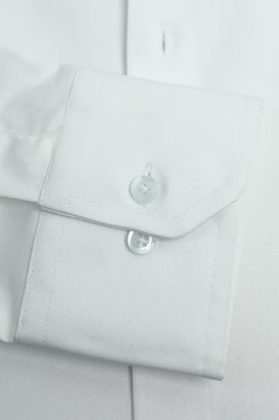 White Plain Formal Shirt - Image 3