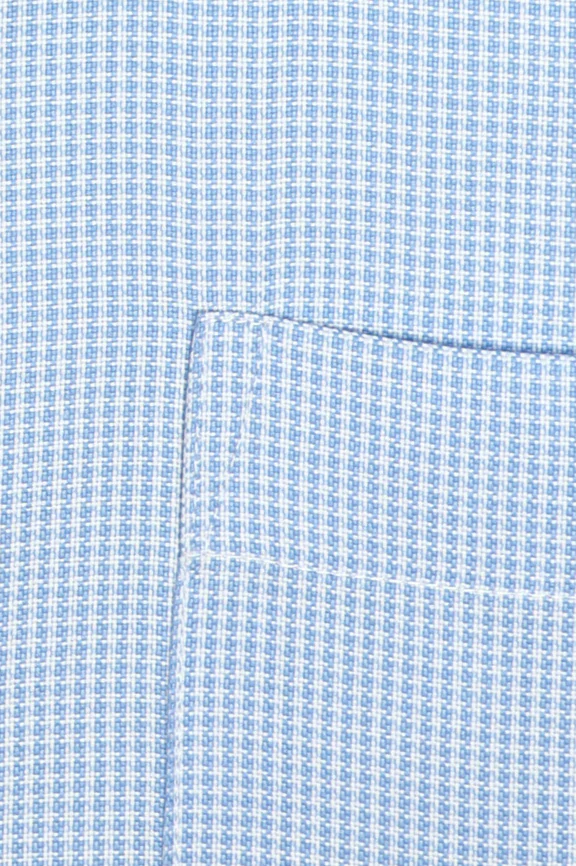 Blue Houndstooth Check Formal Shirt - Image 4