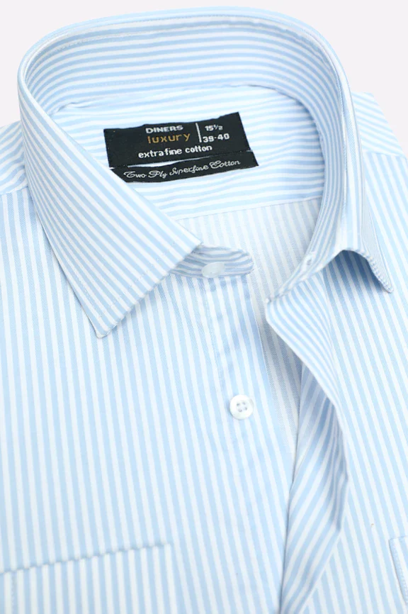 Blue Bengal Stripes Formal Shirt - Image 2