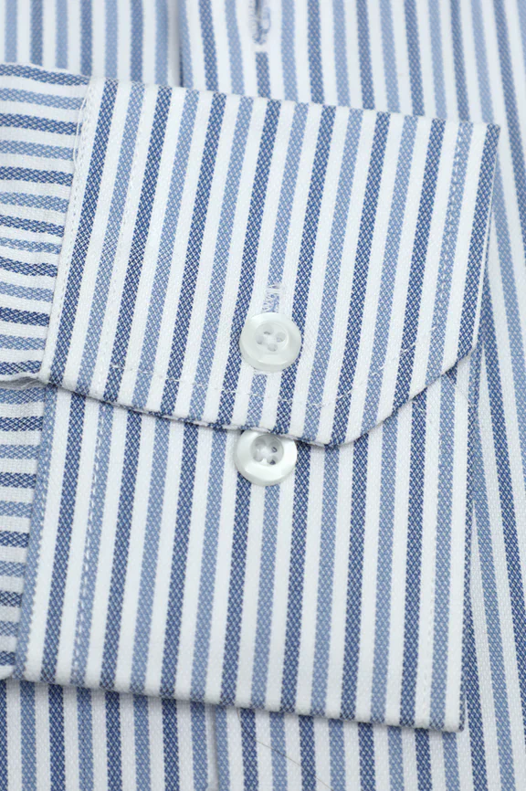 Blue Pinstripes Formal Shirt - Image 3