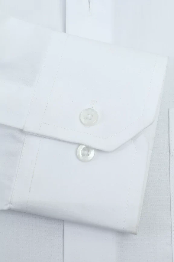 White Plain Formal Shirt - Image 3