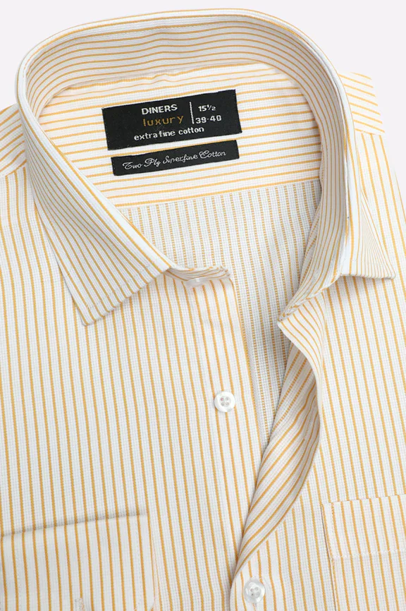 Yellow Bengal Stripes Formal Shirt - Image 2