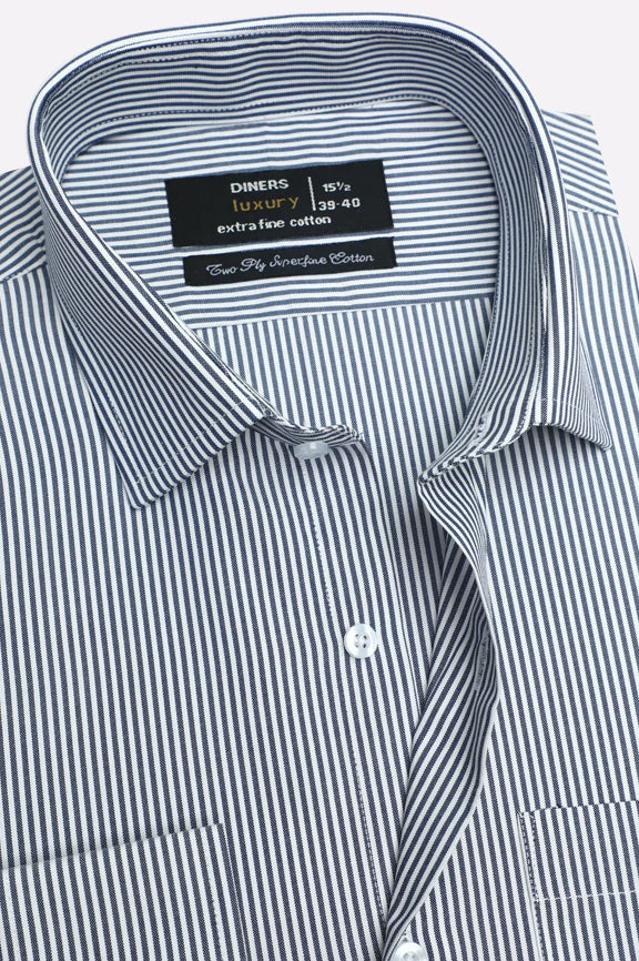 Blue Pinstripes Formal Shirt - Image 2