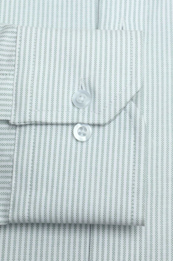 Green Pinstripe Formal Shirt - Image 3
