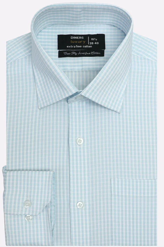 Blue Check Formal Shirt
