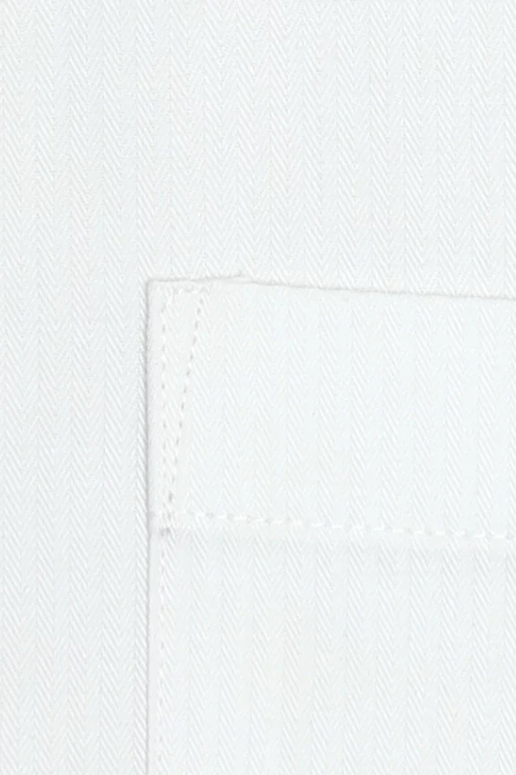 White Self Chevron Formal Shirt - Image 4
