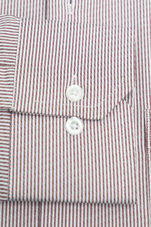 Brown Candy Stripes Formal Shirt - Image 3