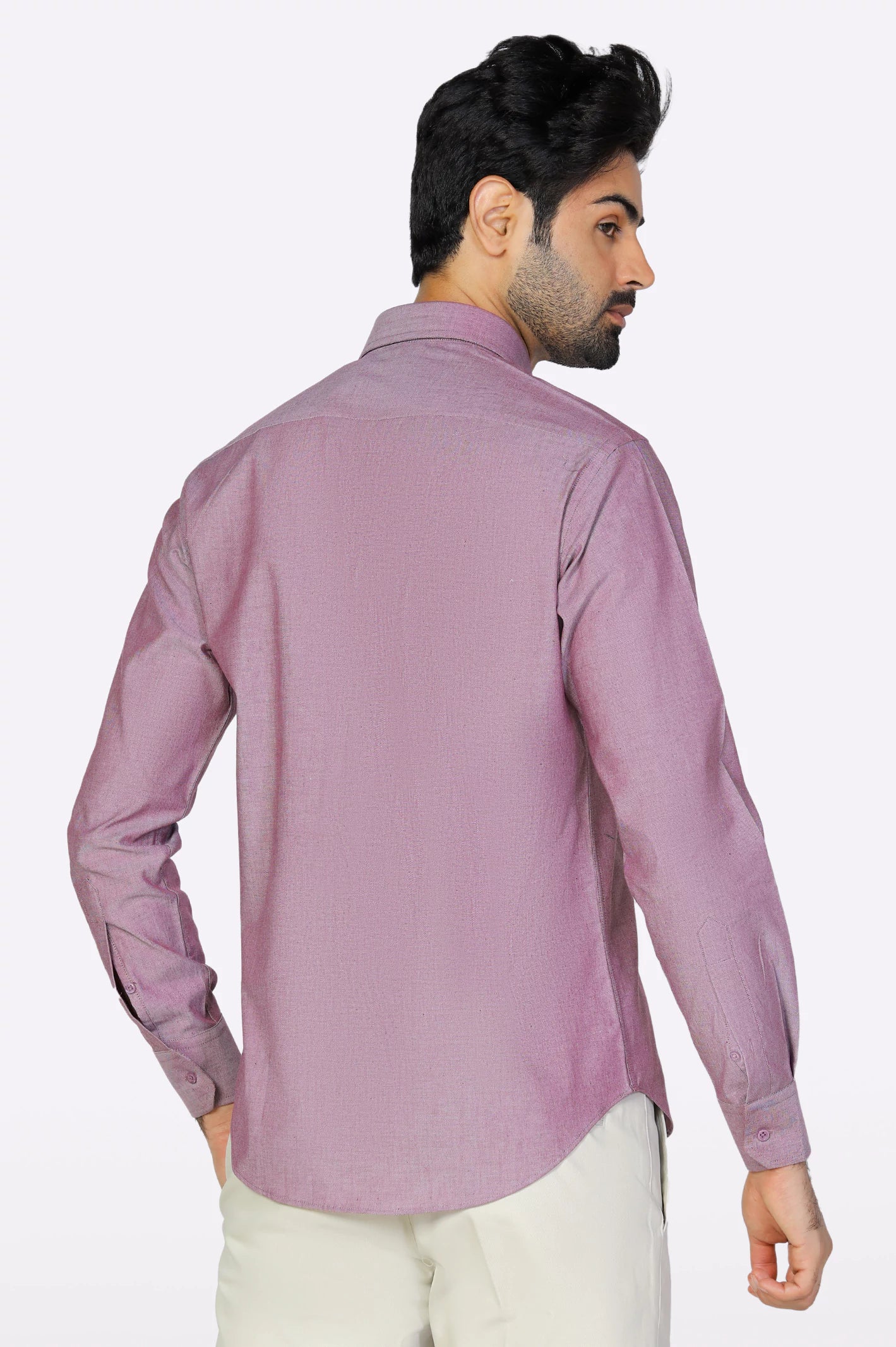 Maroon Textured Casual Shirt - Image 3