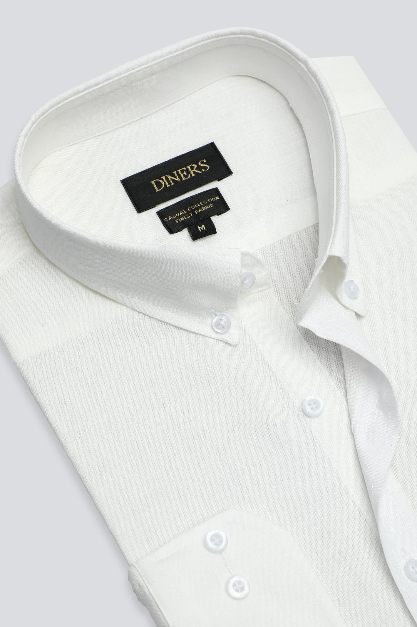 Off White Self Textured Casual Shirt - Image 2
