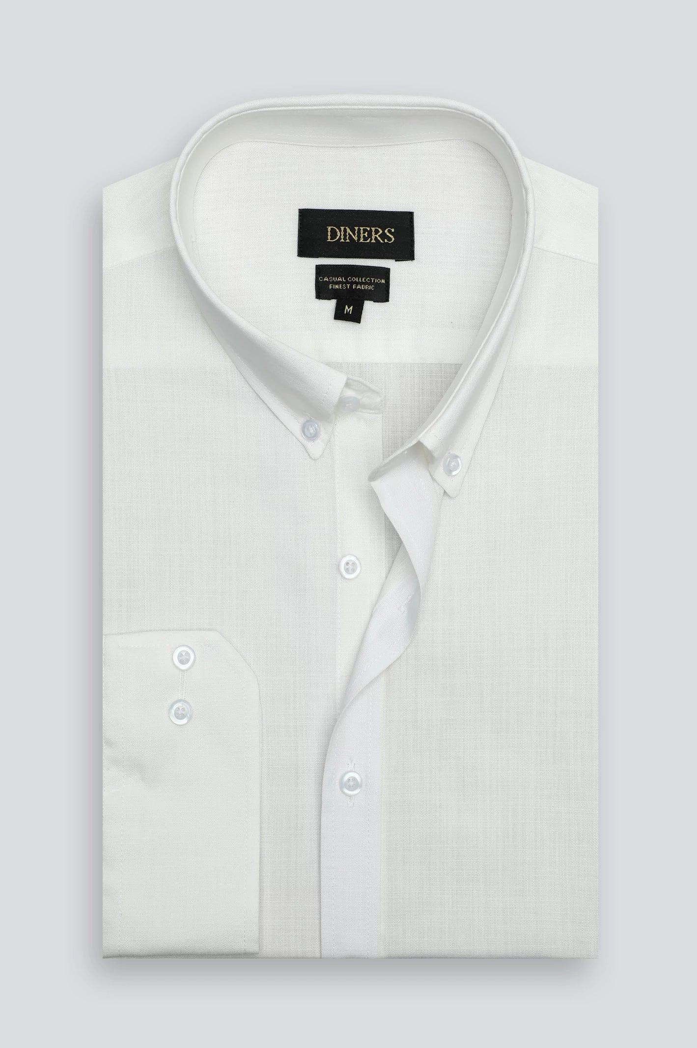 Off White Self Textured Casual Shirt - Image 4