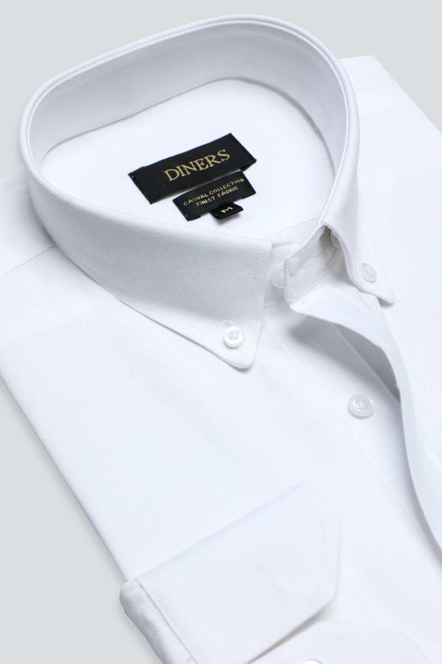 White Plain Casual Shirt - Image 2