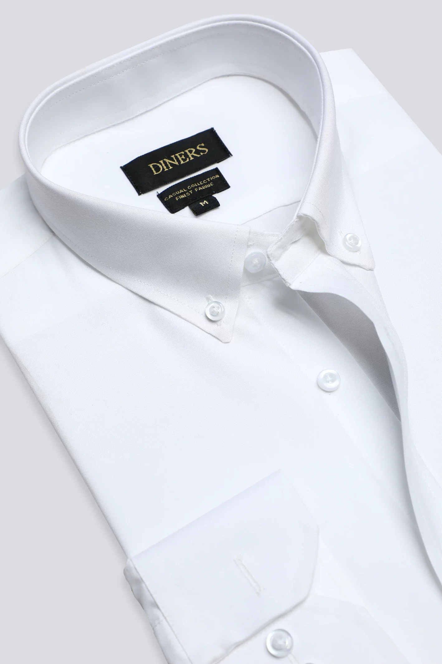 White Plain Casual Shirt - Image 2