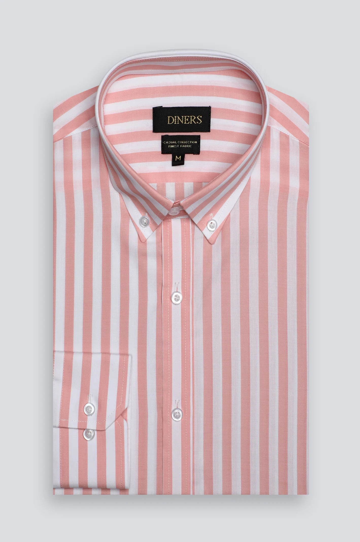 Pink Awning Stripe Casual Shirt