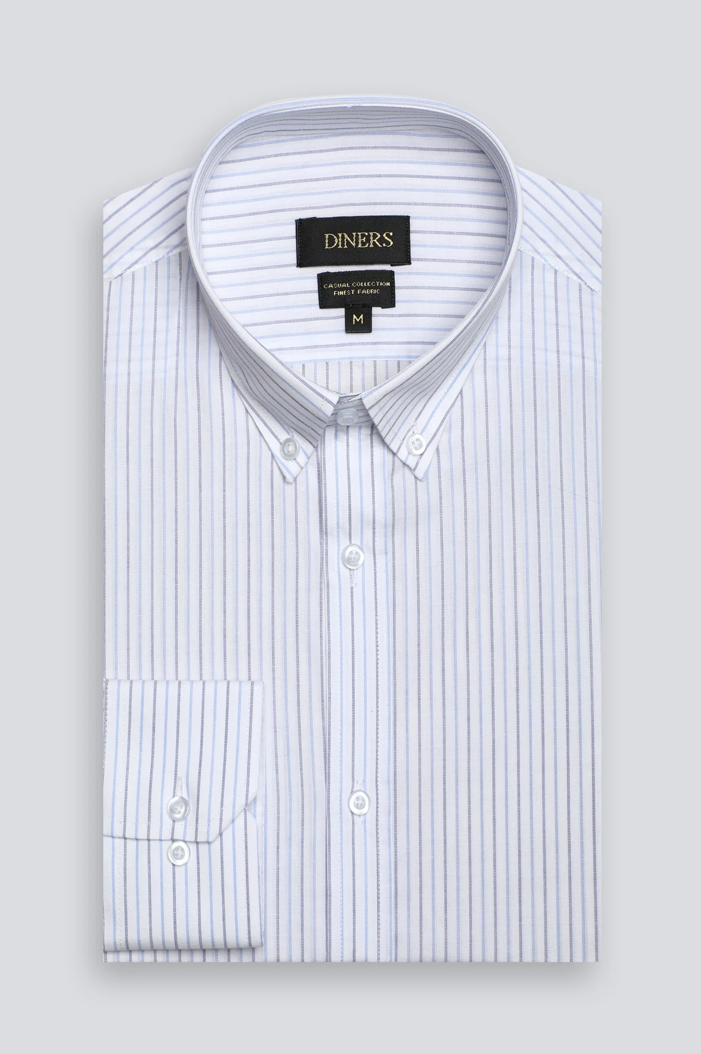 Blue Pinstripe Casual Shirt