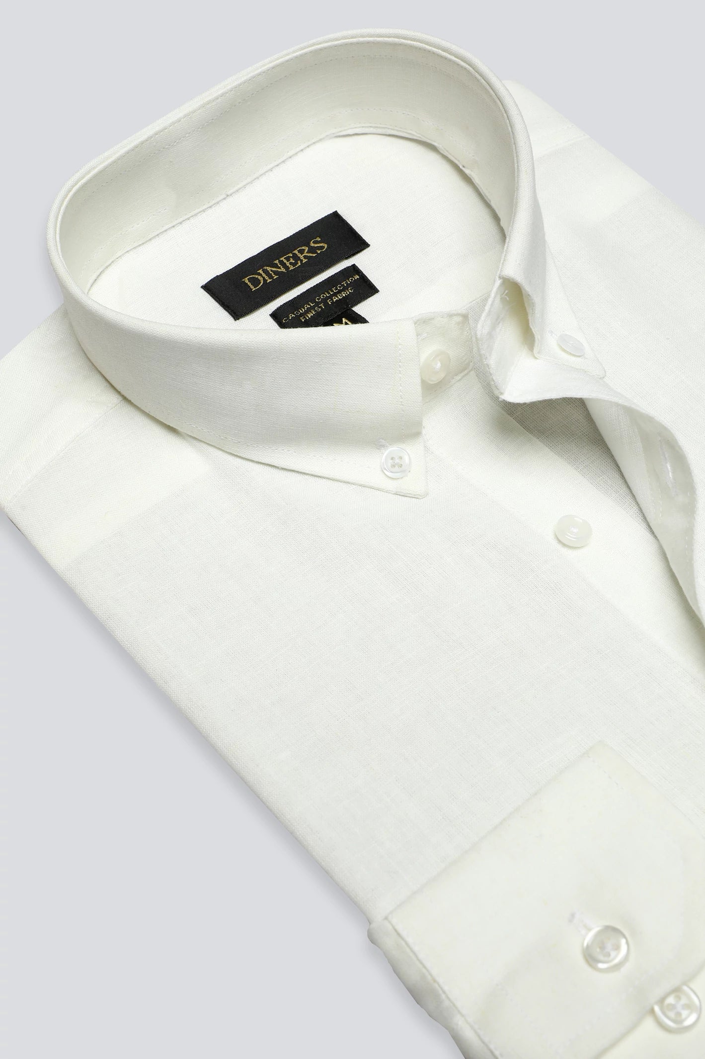 White Plain Casual Shirt - Image 2