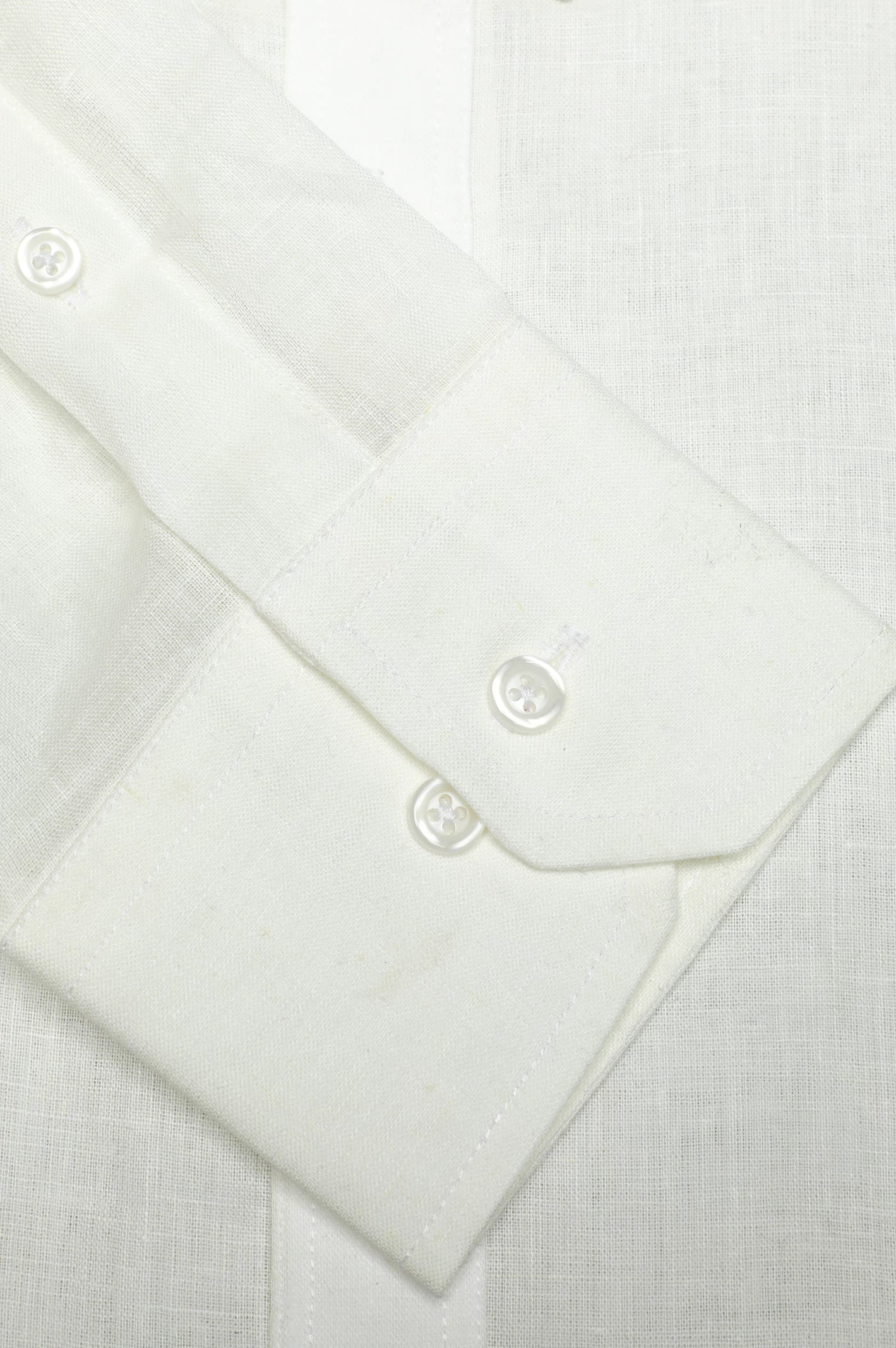 White Plain Casual Shirt - Image 3