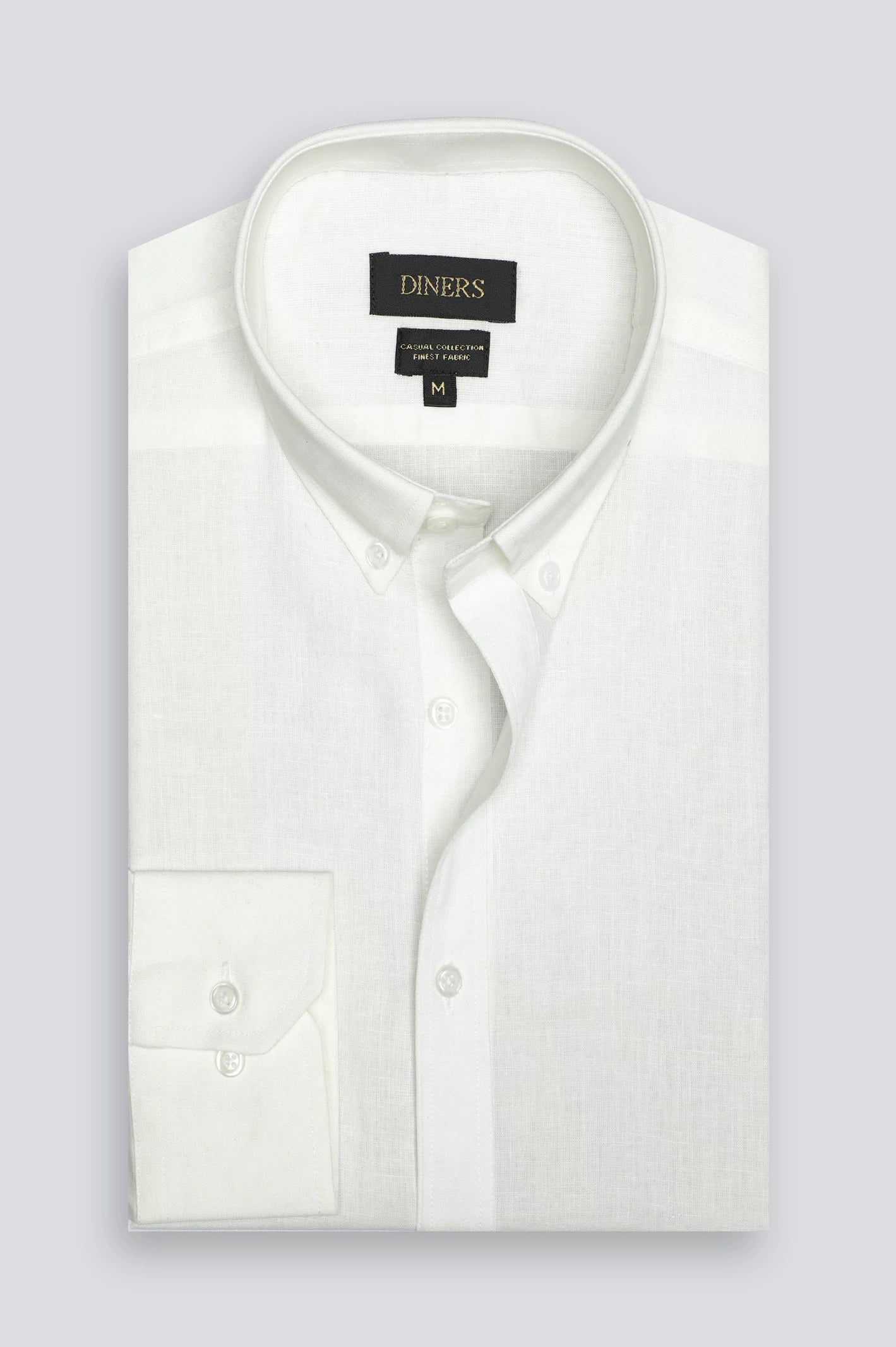 White Plain Casual Shirt - Image 4