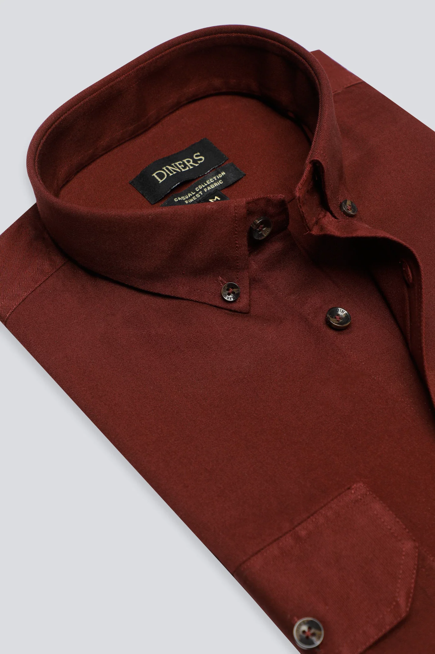 Maroon Twill Textured Casual Shirt - Image 2
