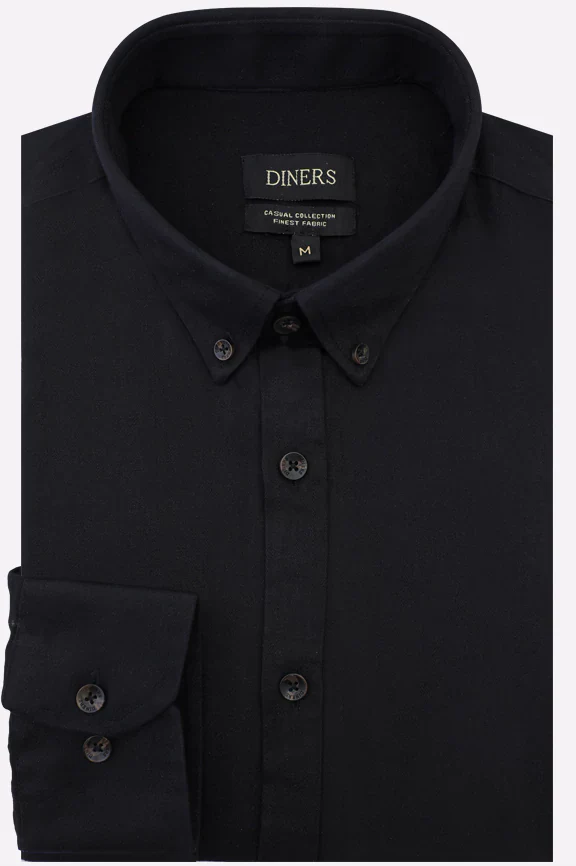 Black Plain Casual Shirt