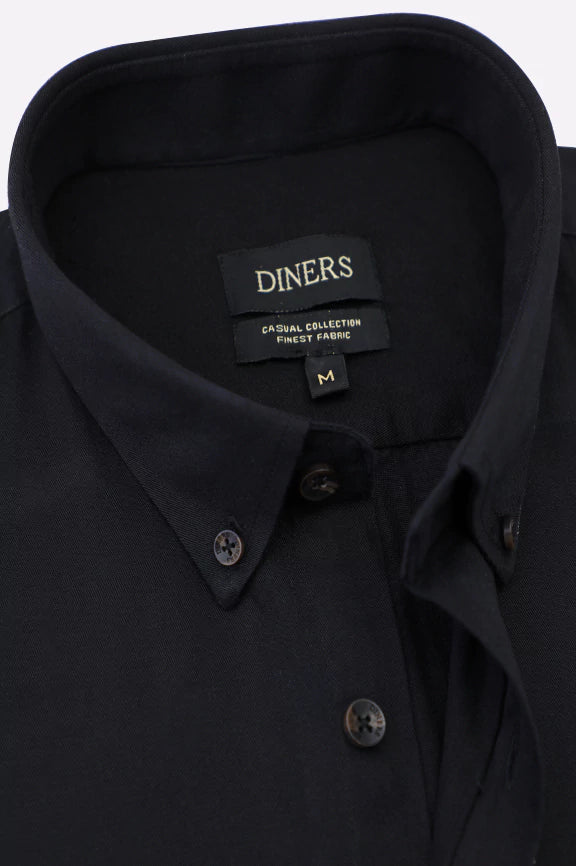 Black Plain Casual Shirt - Image 2