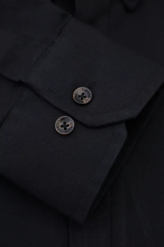 Black Plain Casual Shirt - Image 3