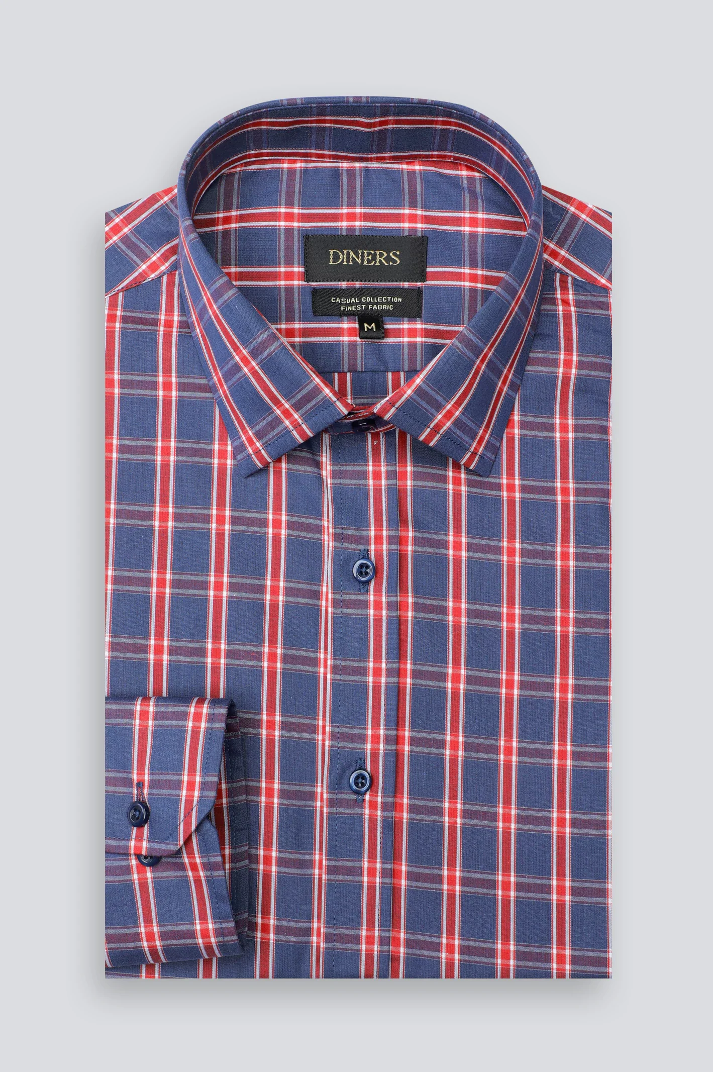 Multicolor Windowpane Check Casual Shirt
