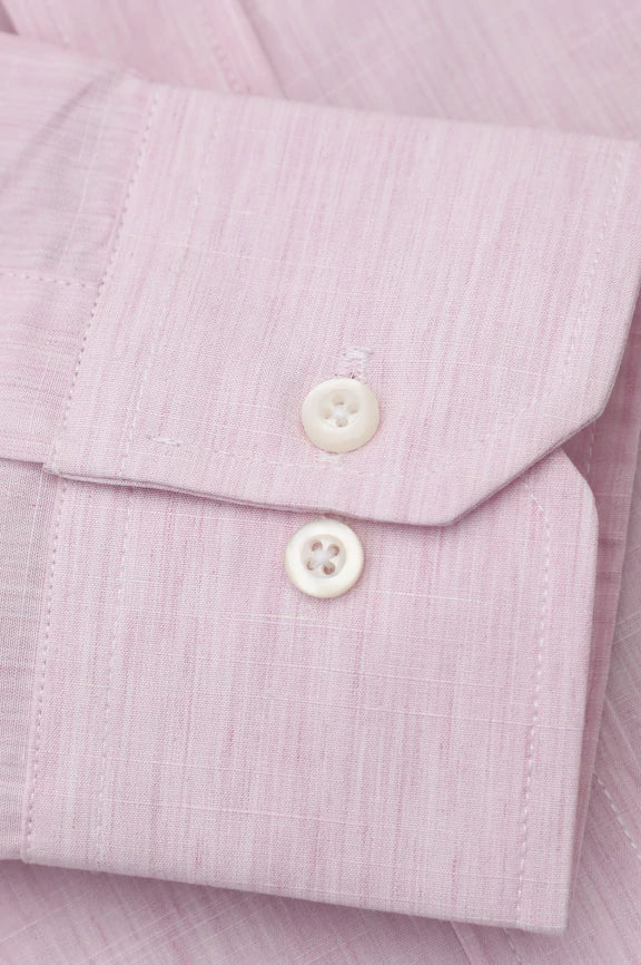 Pink Self Textured Casual Shirt - Image 3
