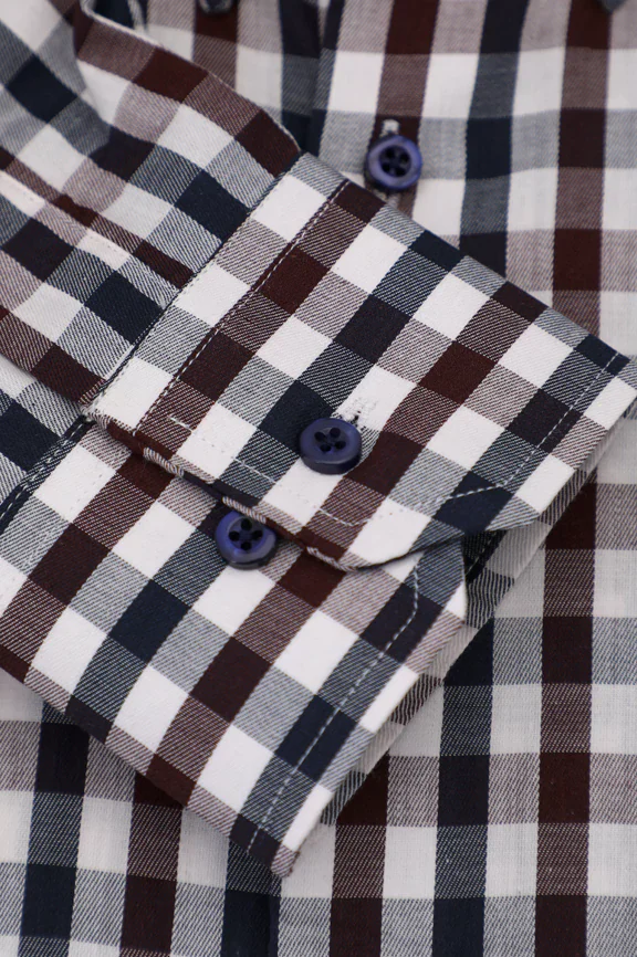 Multicolor Gingham Check Casual Shirt - Image 3