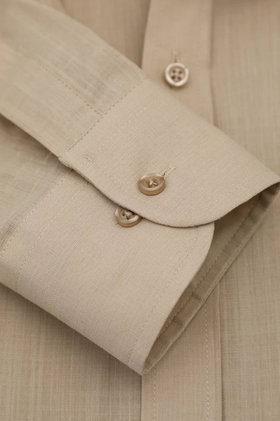 Fawn Self Textured Casual Shirt - Image 3