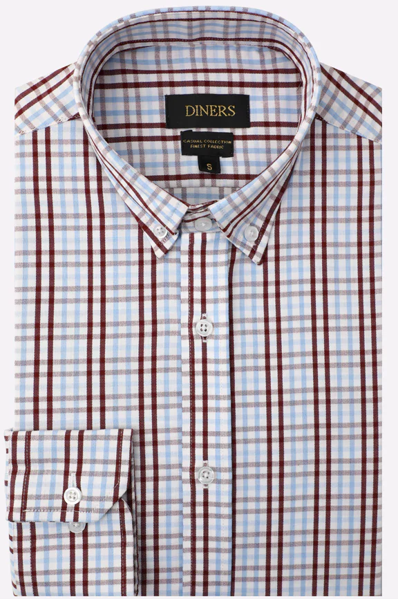 Multicolor Tattersall Check Casual Shirt