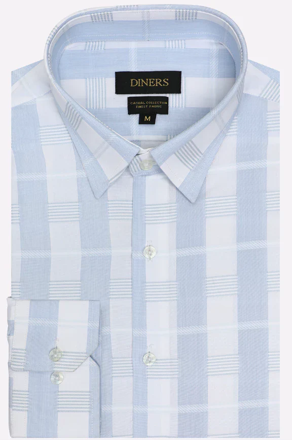 Blue Checkered Casual Shirt