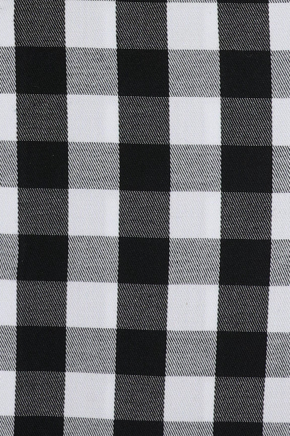 Black Gingham Check Casual Shirt - Image 4