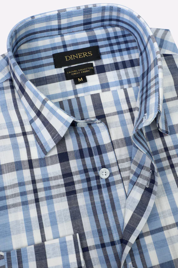 Multicolor Glen Plaid Check Casual Shirt - Image 2