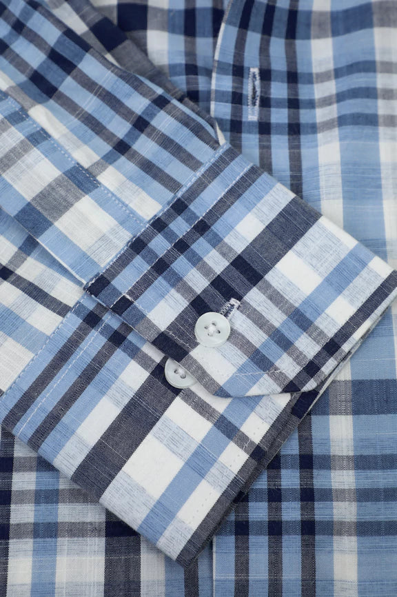 Multicolor Glen Plaid Check Casual Shirt - Image 3