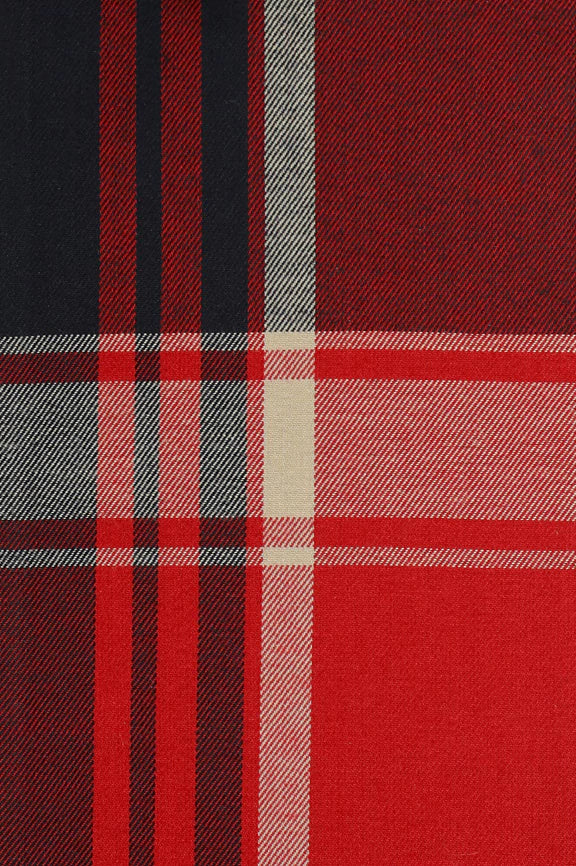 Red Plaid Check Casual Shirt - Image 4