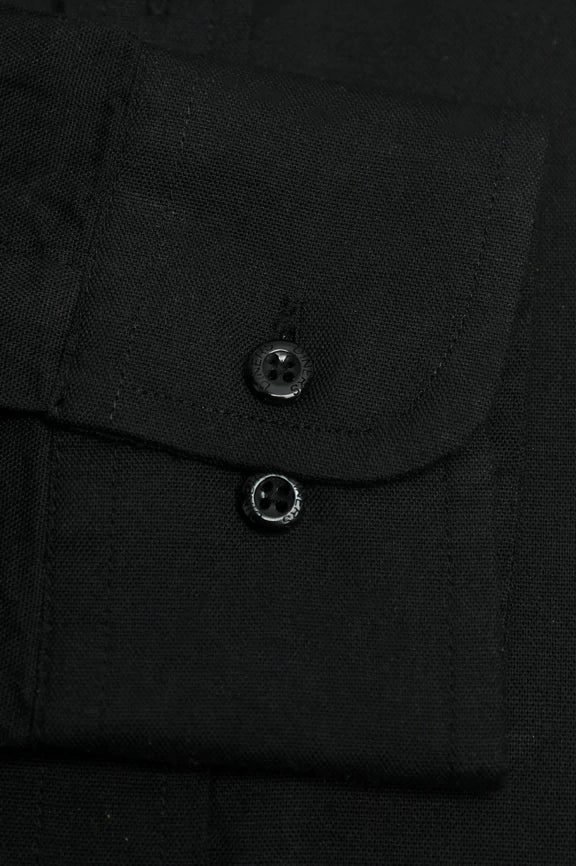Black Self Textured Casual Shirt - Image 3