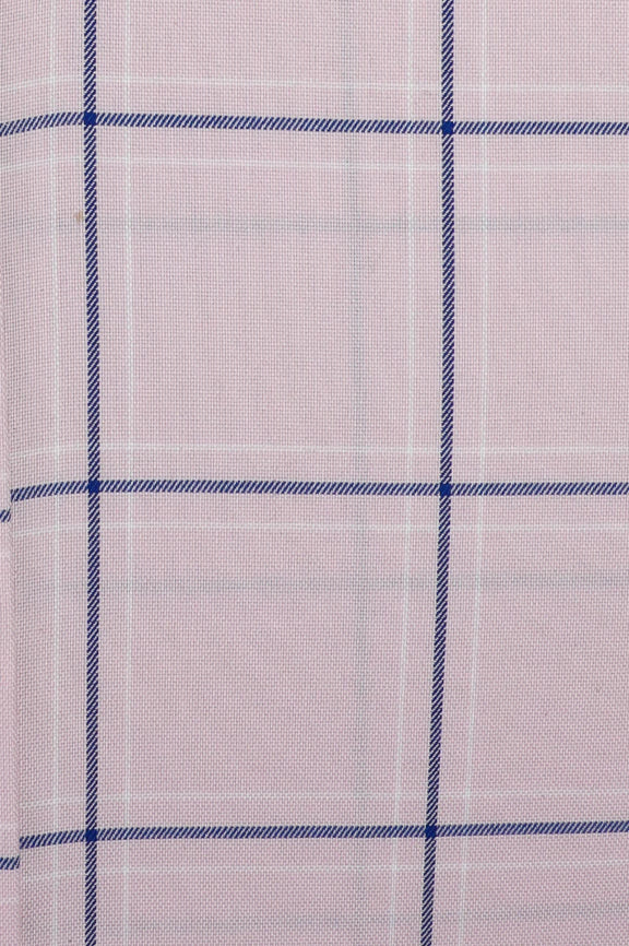 Pink Windowpane Check Casual Shirt - Image 4