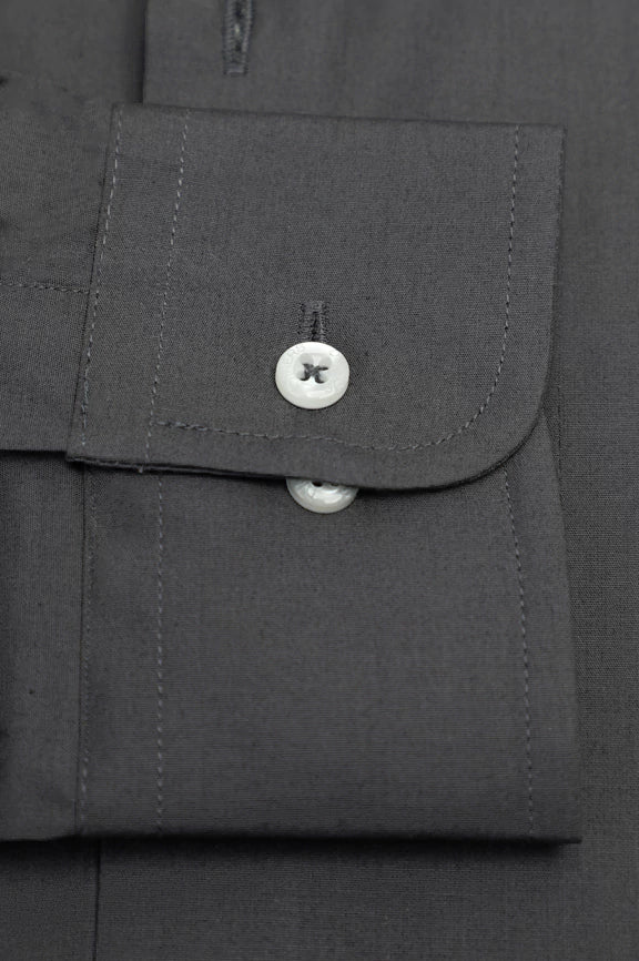 Grey Self Textured Casual Shirt - Image 3