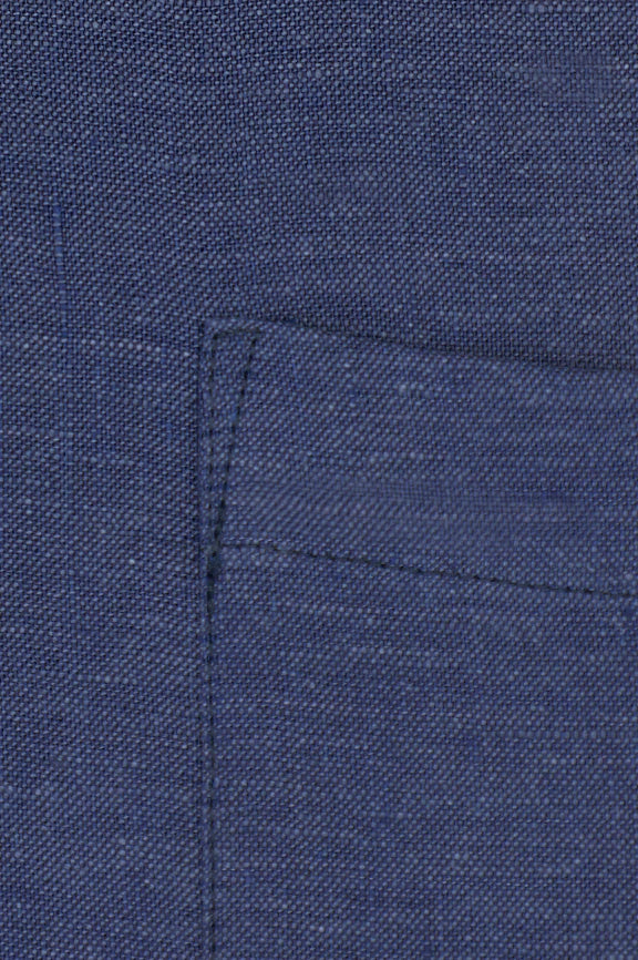 Navy Blue Self Textured Formal Shirt - Image 4