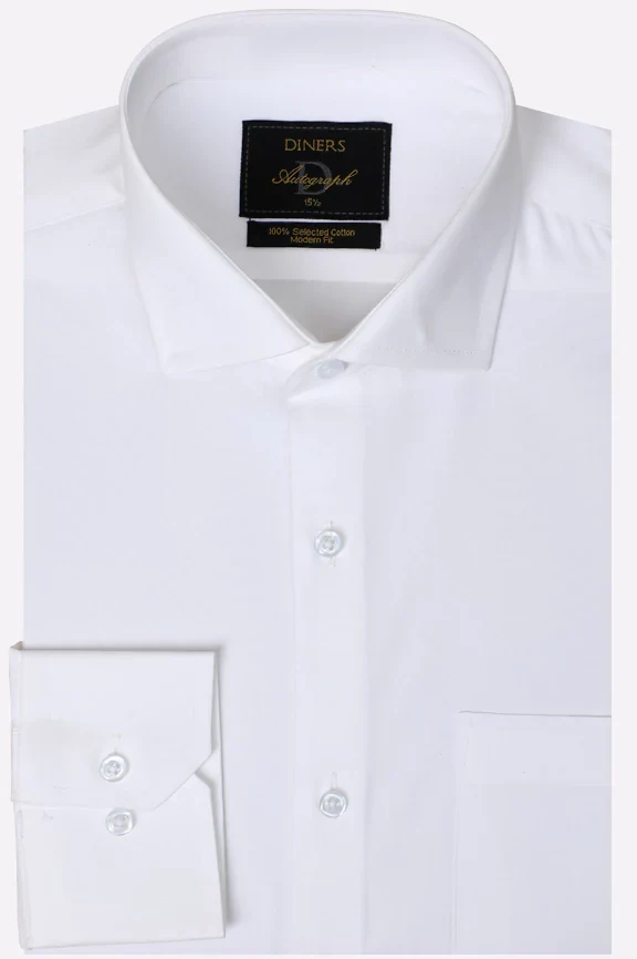 White Self Texture Formal Autograph Shirt