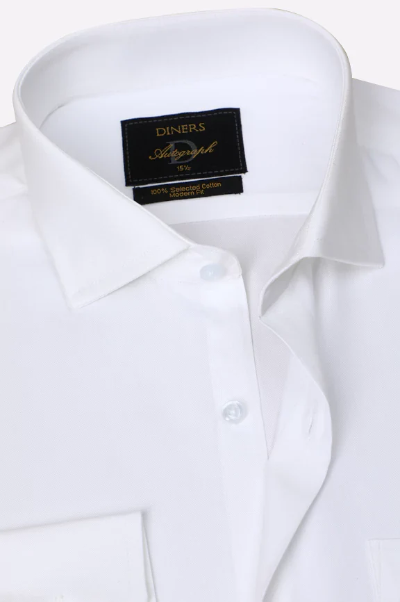 White Self Texture Formal Autograph Shirt - Image 2